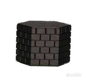 Scatolina mattoni nero Large stampata 3D
