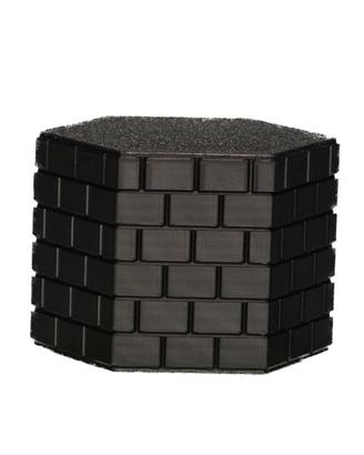 Scatolina mattoni nero Large stampata 3D