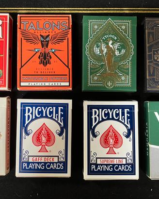 Lotto di 8 mazzo di carte di magia - cardistry