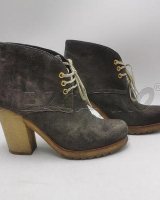SCARPE DONNA PRADA SCAMOSCIATE GRIGIE TRONCHETTO C