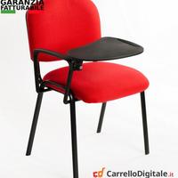 Sedia Imbottita in Tessuto ROSSO con RIBALTINA