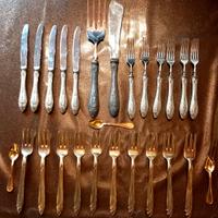 Set di posate placcate argento 800