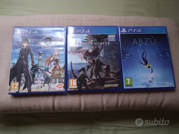 Giochi Ps4, Monster Hunter, Abzu, Sword Art online