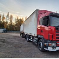 SCANIA CV R 124 CON CASSONE E SPONDA IDRAULICA