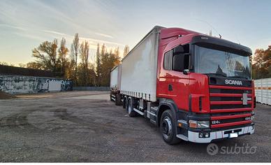 SCANIA CV R 124 CON CASSONE E SPONDA IDRAULICA