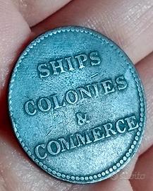 Ships Colonies & Commerce token - Breton 997 - W&B