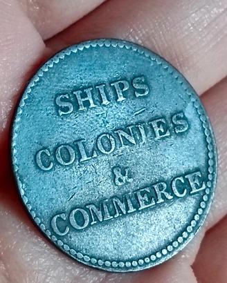 Ships Colonies & Commerce token - Breton 997 - W&B