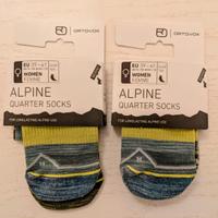 2 paia Ortovox Alpine quarter socks Merino