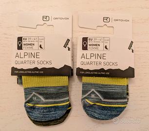 2 paia Ortovox Alpine quarter socks Merino