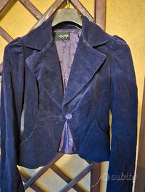 giacca velluto donna viola AKE tg. 40