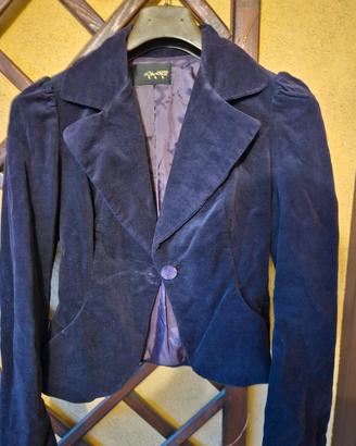 giacca velluto donna viola AKE tg. 40