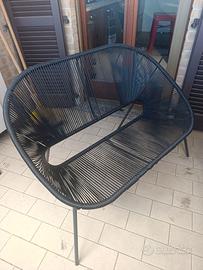 2 divanetti da esterno neri Copacabana Casa