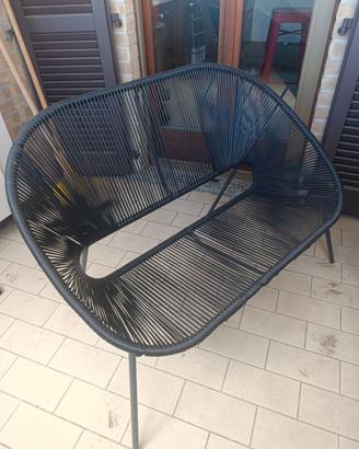 2 divanetti da esterno neri Copacabana Casa