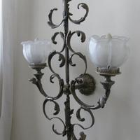 Applique da Parete in Metallo e Vetro Smerigliato