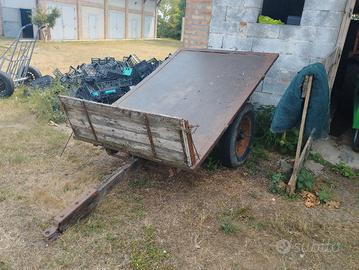 carro agricolo ribaltabile due ruote rimorchio  