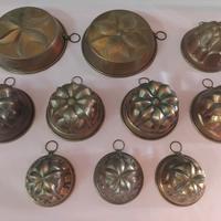 Lotto Rame - 10 stampi e formine Rame 