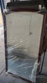 Specchio in piuma di mogano