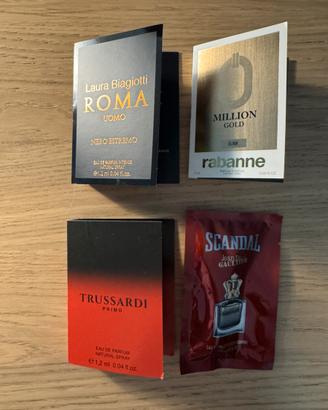 Set 4 campioncini profumo da uomo nuovi