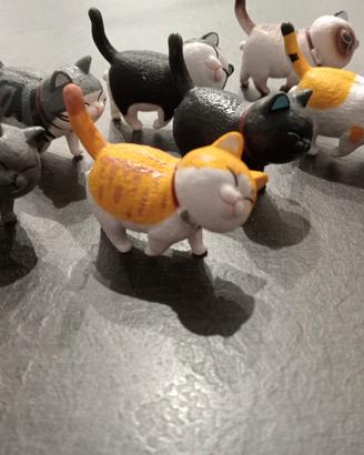 Lotto 9 gattini PVC 
