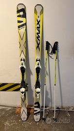 Salomon X max 170cm, raggio 15, bastoncini inclusi