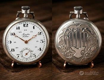 Antico orologio Montre Félix Art Nouveau argento