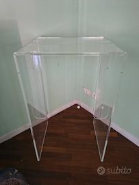 Set tavolini a ponte in plexiglass trasparente