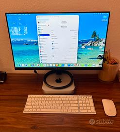 Mac Mini M1 con monitor tastiera e mouse