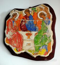 SANTISSIMA TRINITA' Affresco su pietra tufo