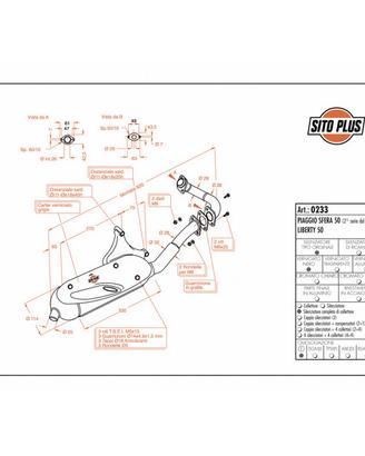SITO PLUS 0233 per PIAGGIO LIBERTY 50 - SFERA