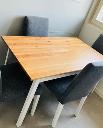 Tavolo Pinntorp e quattro sedie Bergmund  Ikea