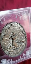 Antica medaglia su supporto plexiglass 