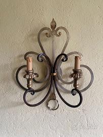 4 applique (lampade da muro) in ferro