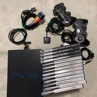 Play Station 2 PS2 Consolle Vintage + 13 giochi