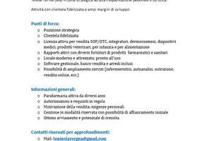 PARAFARMACIA - trattativa riservata