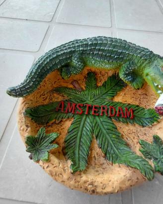 portacenere amsterdam foglia erba coccodrillo