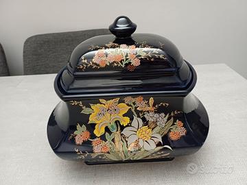 Biscottiera - finitura lucida - design floreale vi