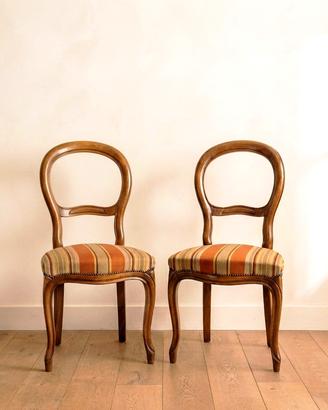 Coppia sedie legno massello vintage