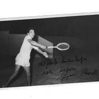 Tennista Gianni Cuccelli foto cartolina firmata