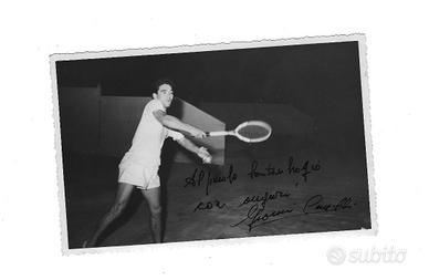 Tennista Gianni Cuccelli foto cartolina firmata