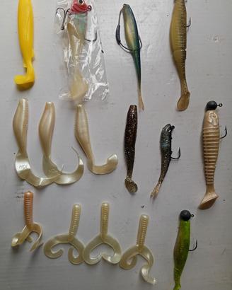 esche siliconiche da pesca 