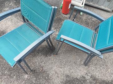 sedia da giardino in alluminio 