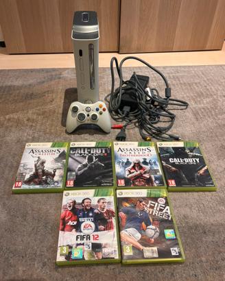 Xbox 360 per RICAMBI/RIPARAZIONE + 5 Giochi