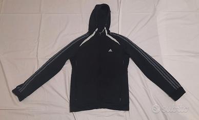 Felpa Adidas Nera con Zip