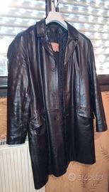 Cappotto e giaccone in pelle nero, Taglia 50