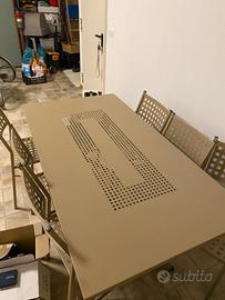 Tavolo + 6 sedie da giardino da esterno/ interno