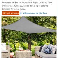 tenda ombreggiante grigia