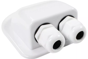 Scatola Doppia Passacavo Tetto Camper Ps per Tetto