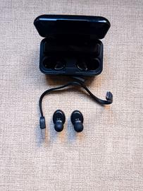 Auricolari cuffie bluetooth senza fili colore nero