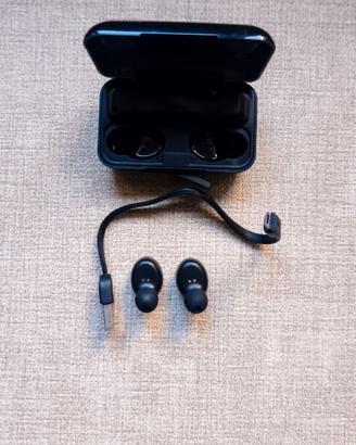 Auricolari cuffie bluetooth senza fili colore nero