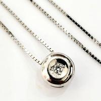 Collana punto luce brillante Diamante Oro Bianco